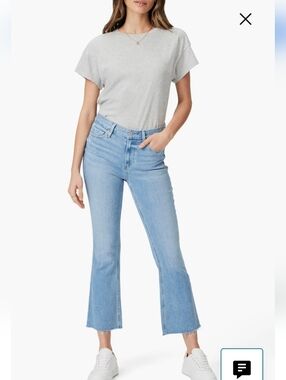 Paige Colette Crop Flare Sz 24 Raw Hem